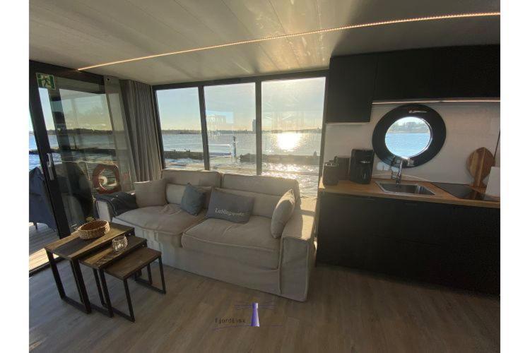 Hausboot Fjord Ankerplatz Mit Biosauna In Schleswig Dış mekan fotoğraf